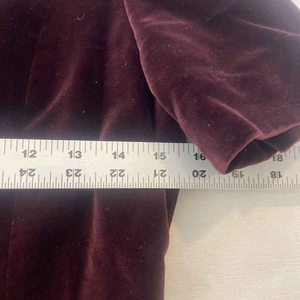 Karl Lagerfeld Burgundy Velvet Dress Size 42 /large/14 - Picture 6 of 9